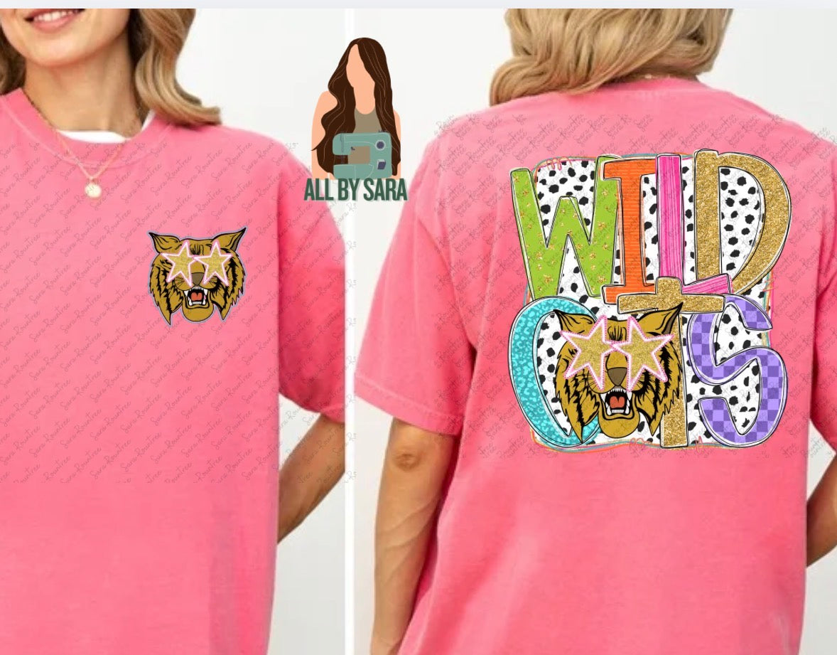 Wildcats dots and glitter