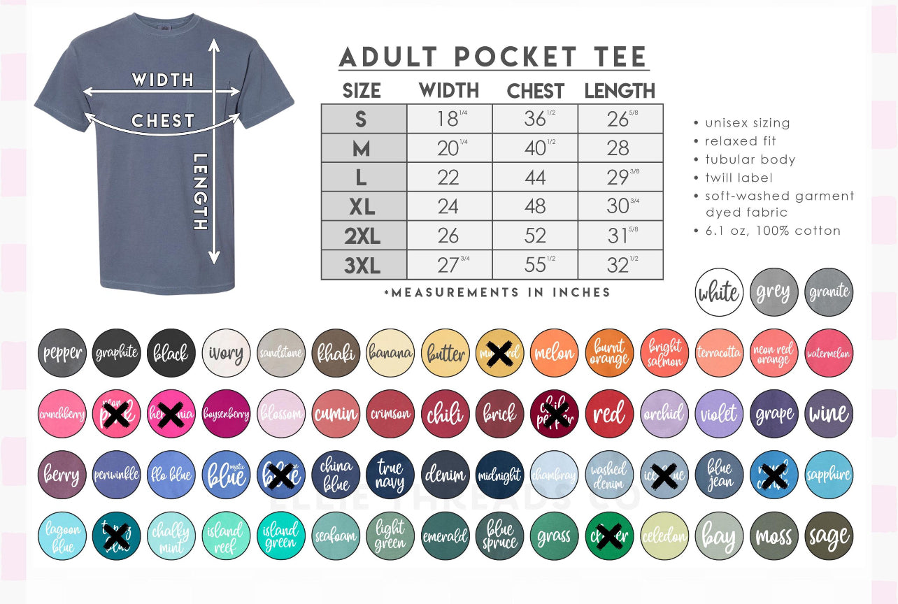 Embroidered & Printed Pocket Tee