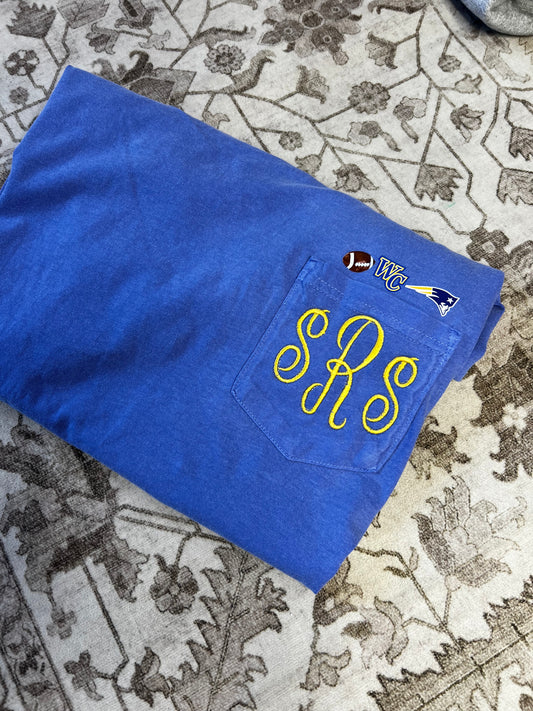Embroidered & Printed Pocket Tee