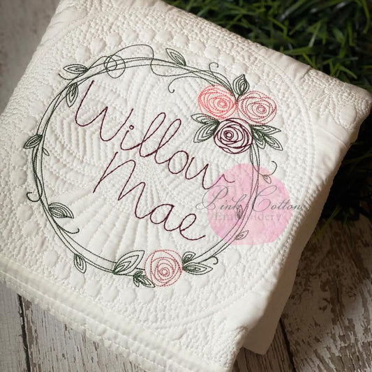 Baby Quilt Embroidered