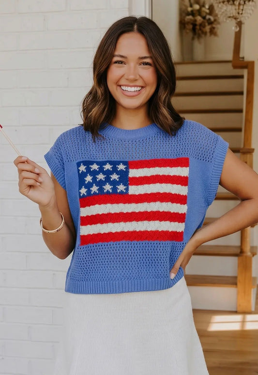 Flag Knit Top