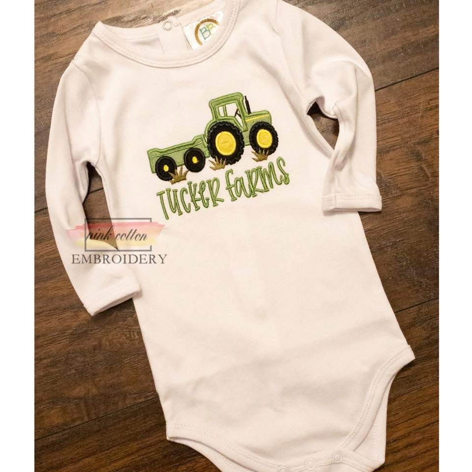 Tractor Onesie Appliqué