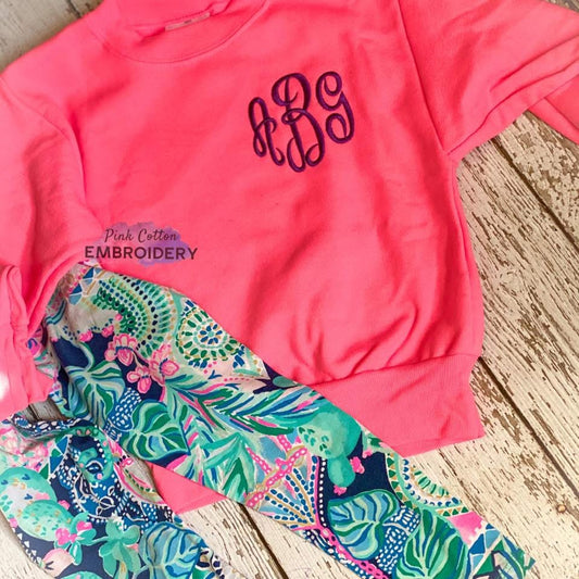 Sweatshirt Embroidered Monogram