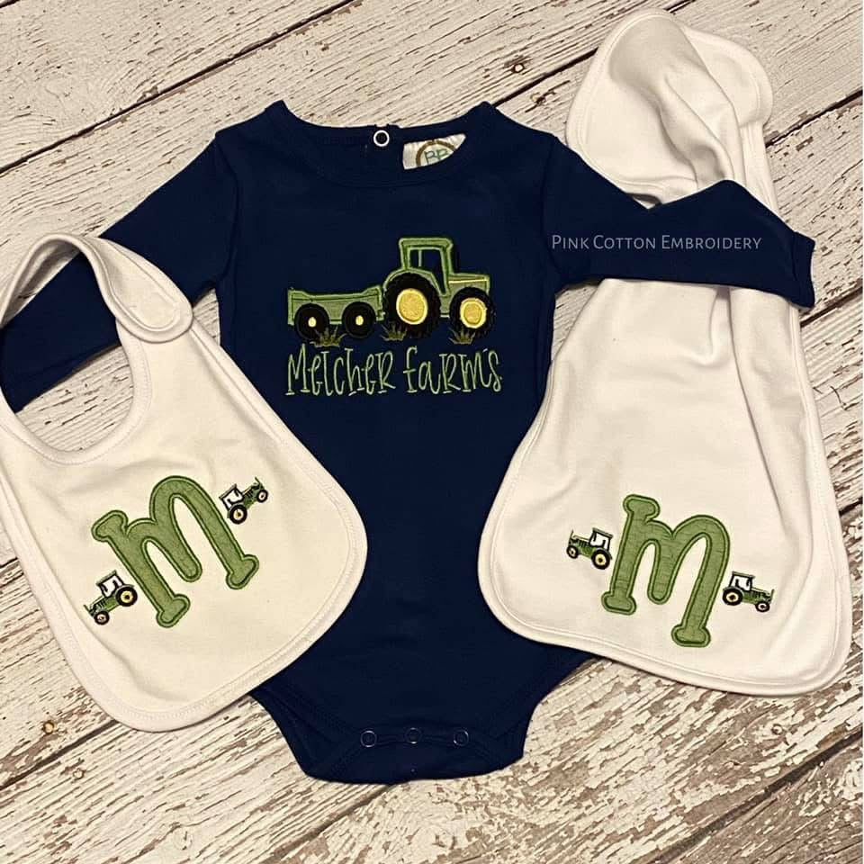 Tractor Onesie Appliqué