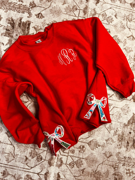 Side Appliqué Monogram Sweatshirt