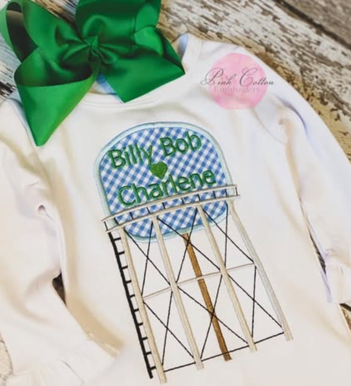 Billy Bob loves Charlene appliqué ￼