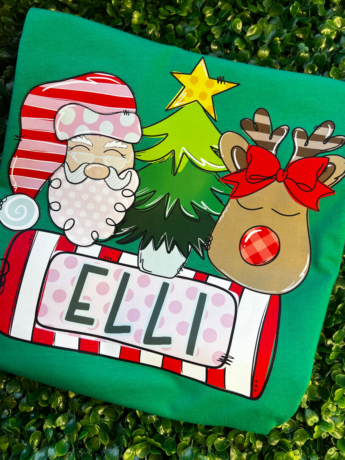 Santa Trio with name