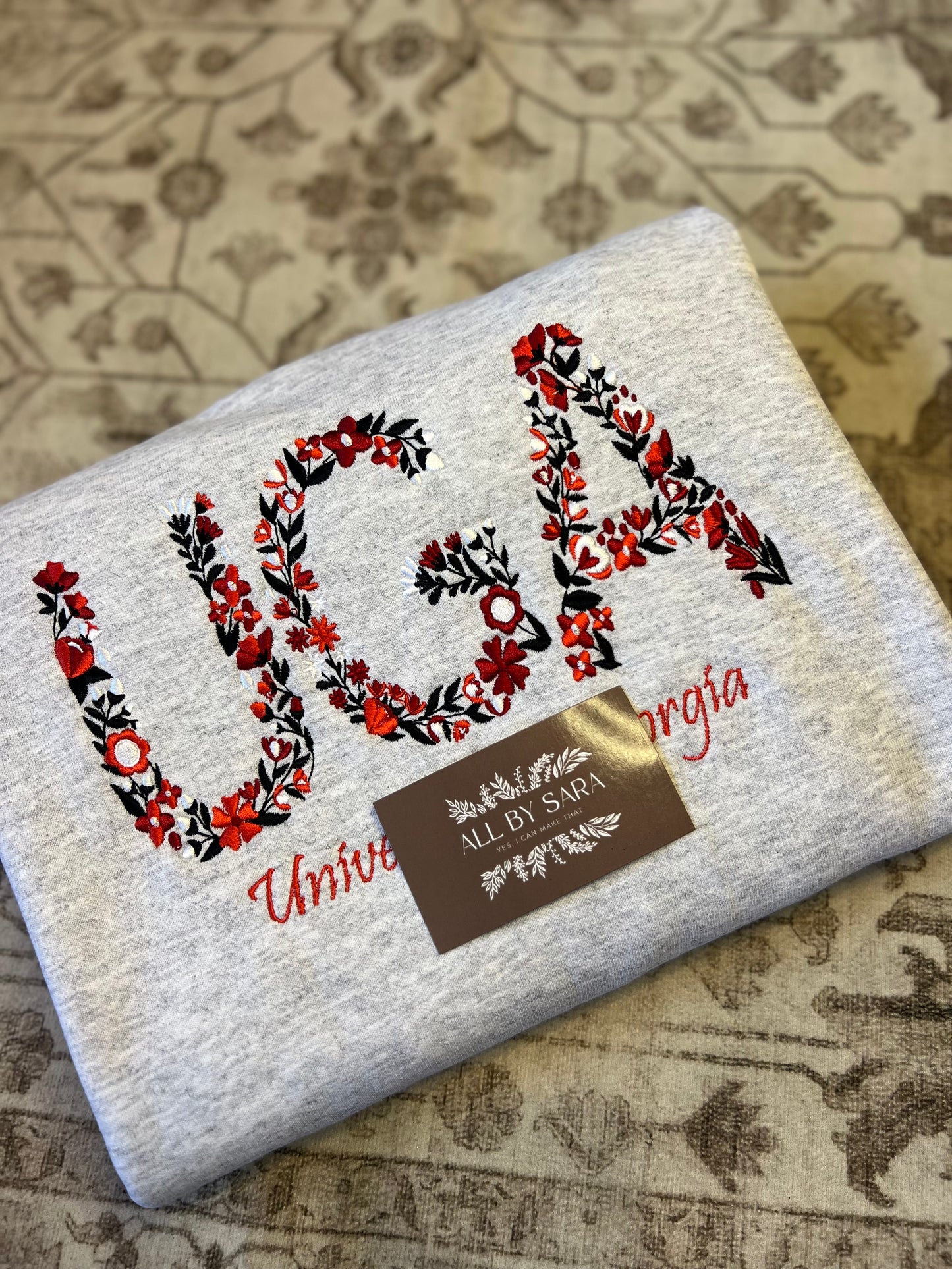College & Greek Floral Sweatshirt