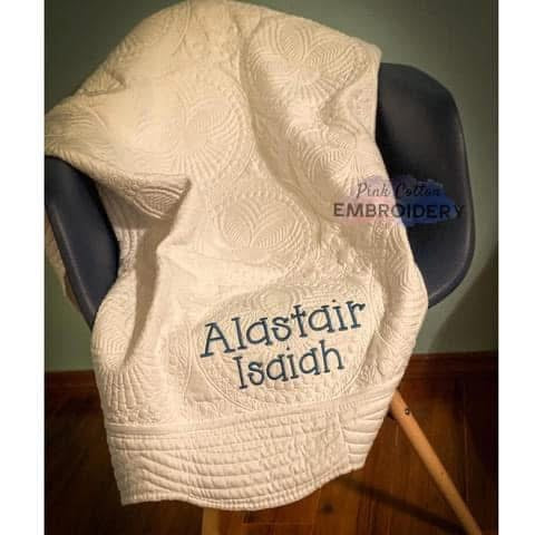 Baby Quilt Embroidered