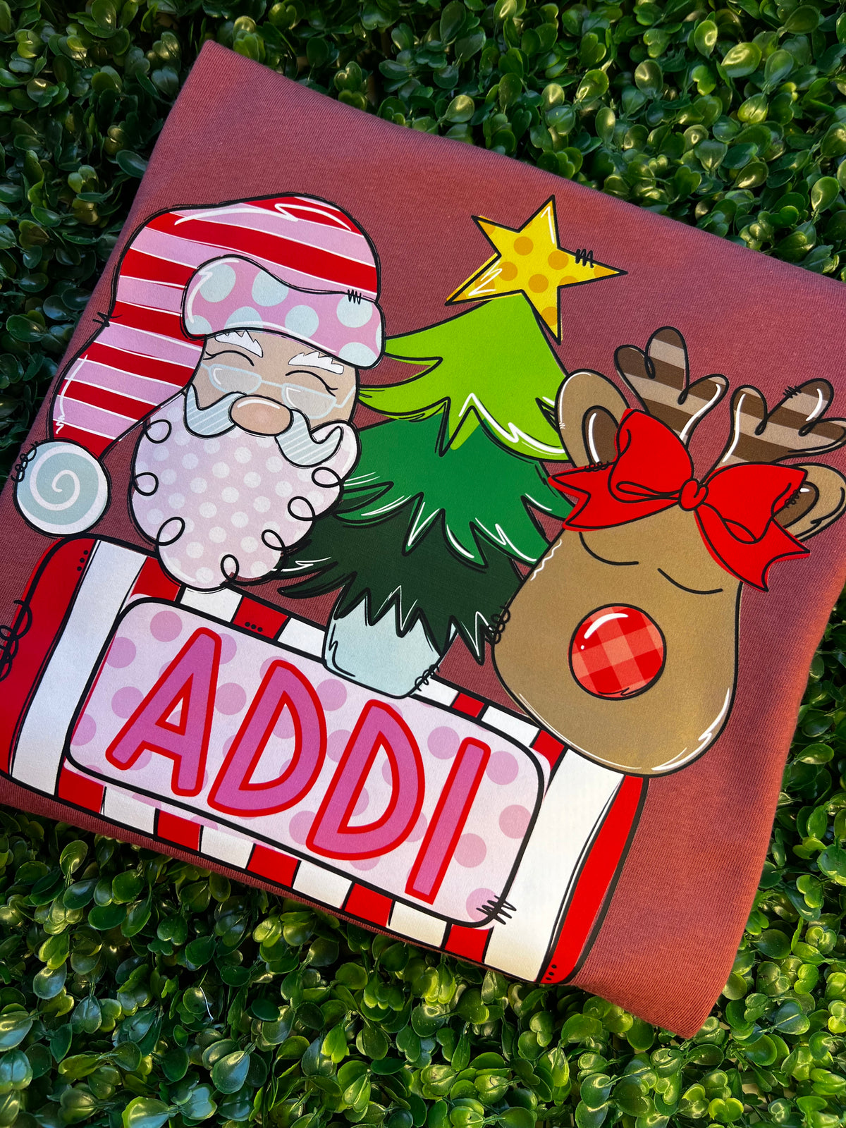 Santa Trio with name