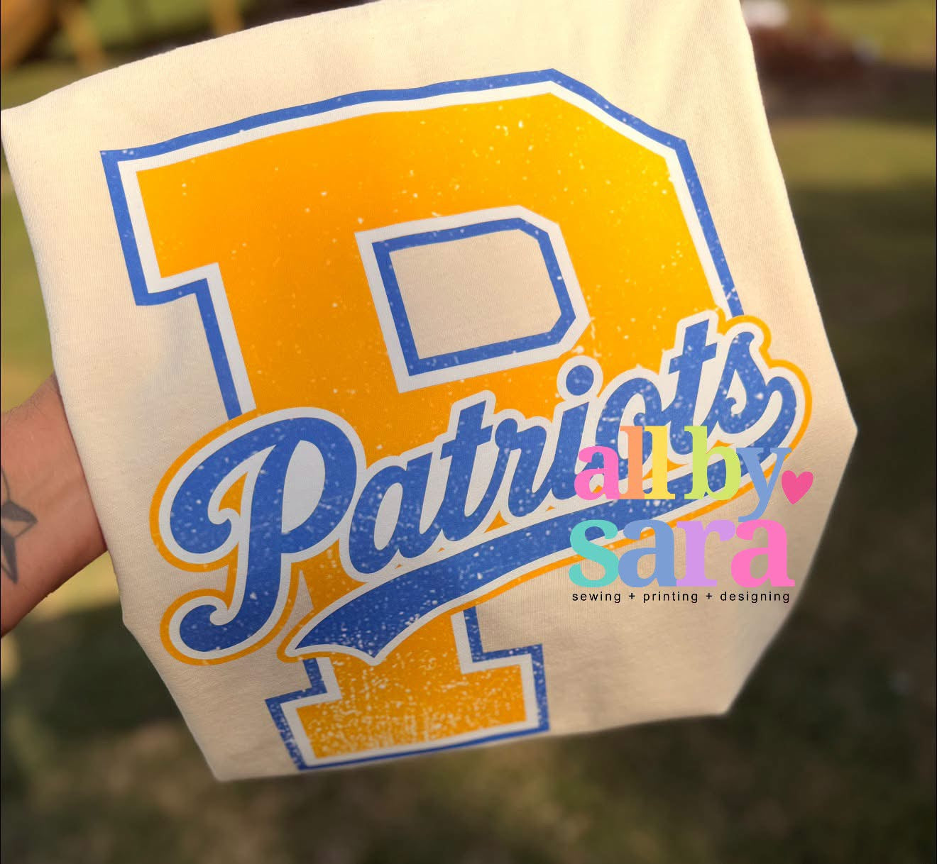 Patriots Vintage Washed Tee