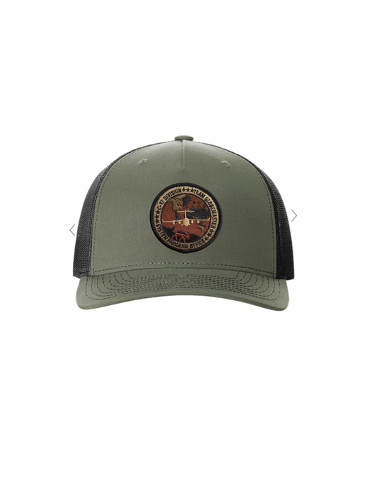 Hat with premade patch