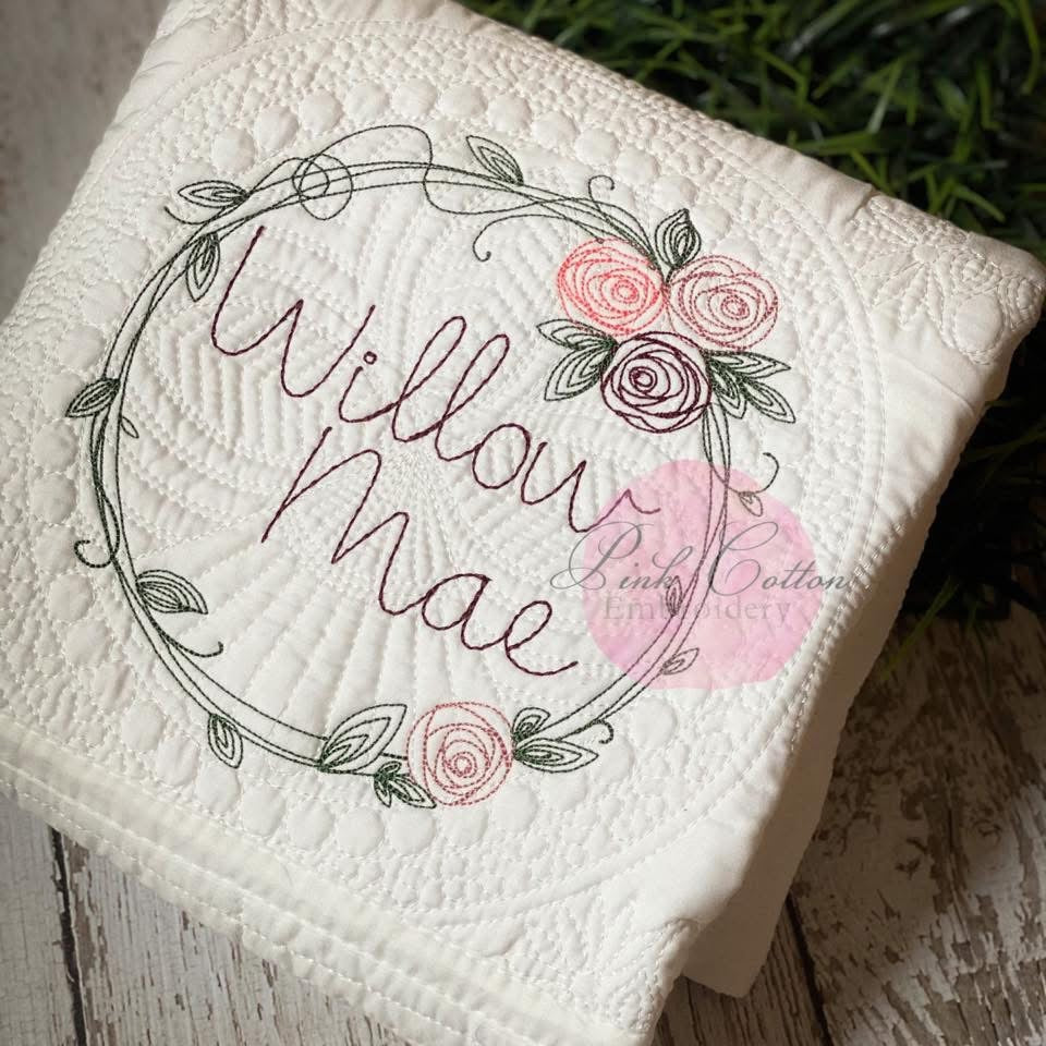 Baby Quilt Embroidered