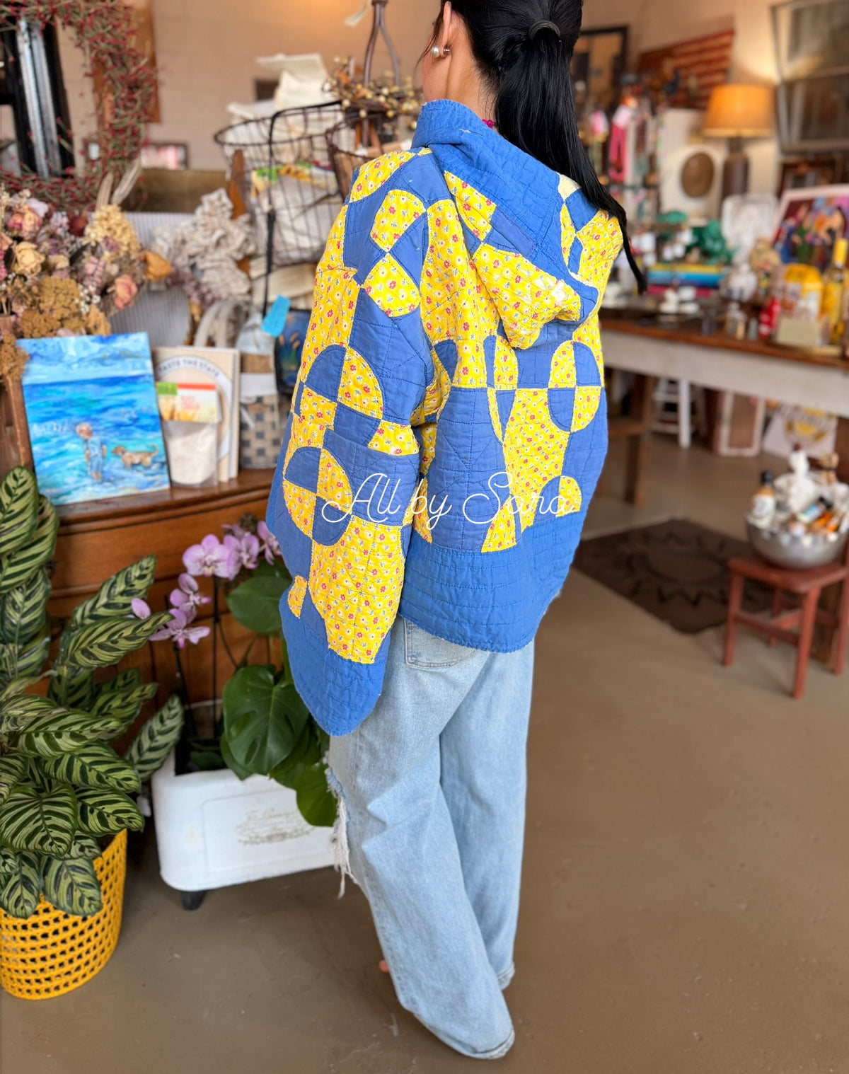(1) Quilted Hoodie -Medium