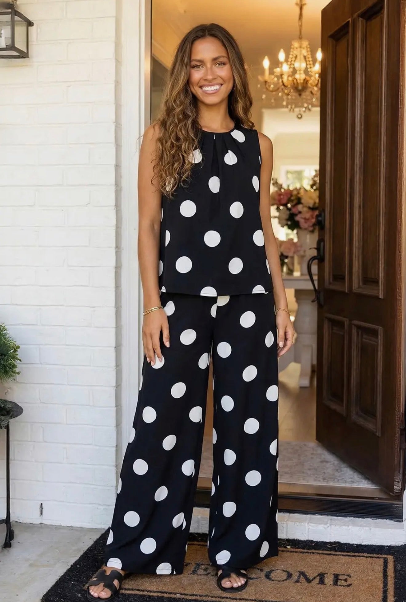 Polka Dot Wide Leg Set