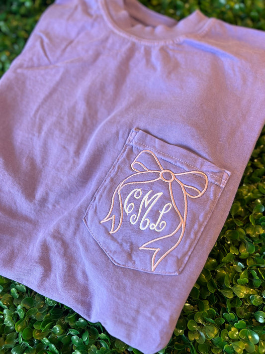 Empty Bow monogram comfort color