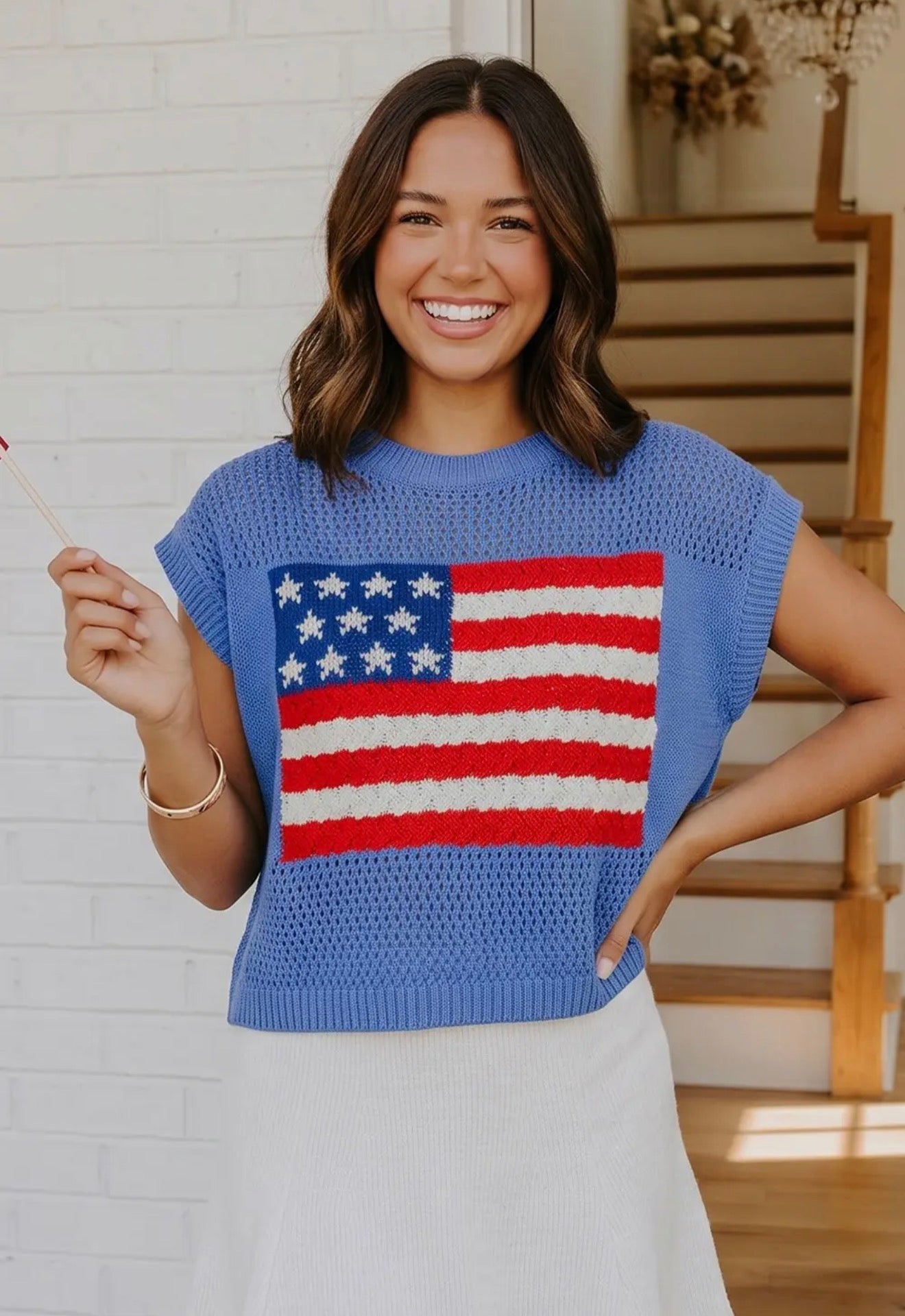 Flag Knit Top