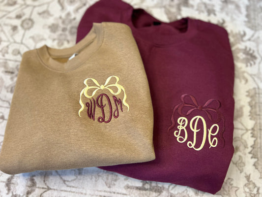 Sweatshirt Embroidered Monogram
