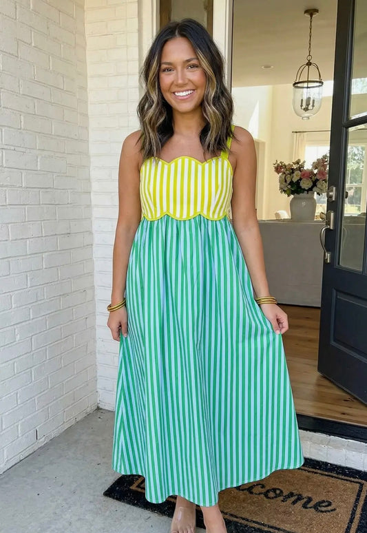 Live midi patchwork dress