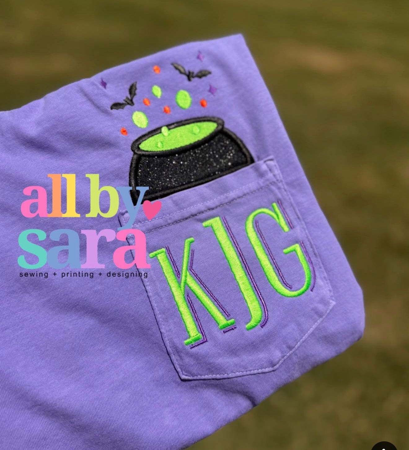 Stirring the pot - glitter appliqué